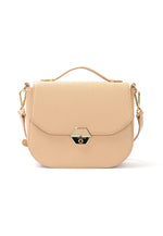 beige leather shoulder bag