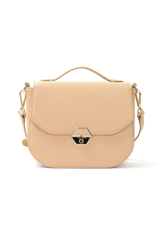 beige leather shoulder bag