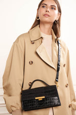 Croco Ily M Baguette Bag